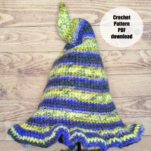 Crochet Pattern Ruffled Witch Hat